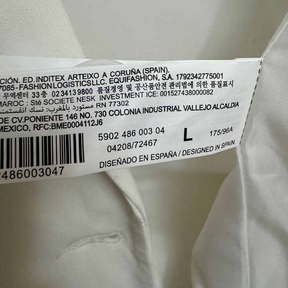 stradivarius White Blazer ✨ Two-Piece Power Pop Set – Size Large ✨ - Picture 8 of 16